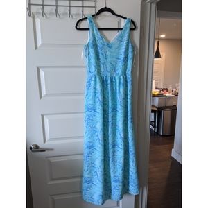 Vineyard Vines Blue Floral Maxi Dress
